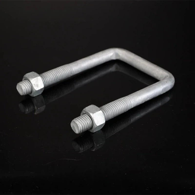 Boulon en U carré galvanisé avec écrous